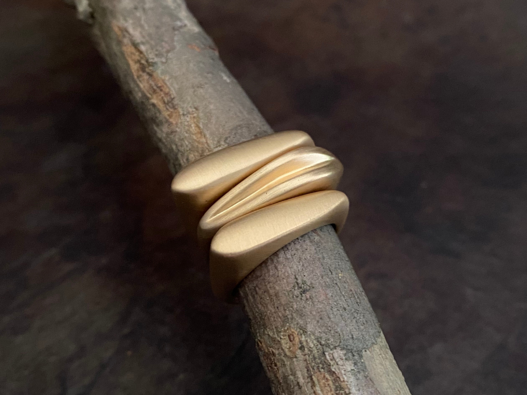 Ajna and Clarity rings of the Honey Drip Collection beautifully stacked.