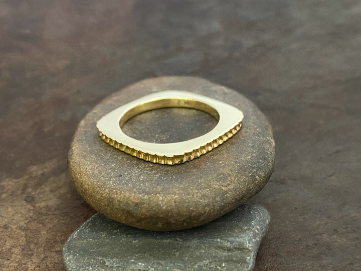 Silo Single Shingle Stacker Ring- Designer Jewelry Collection